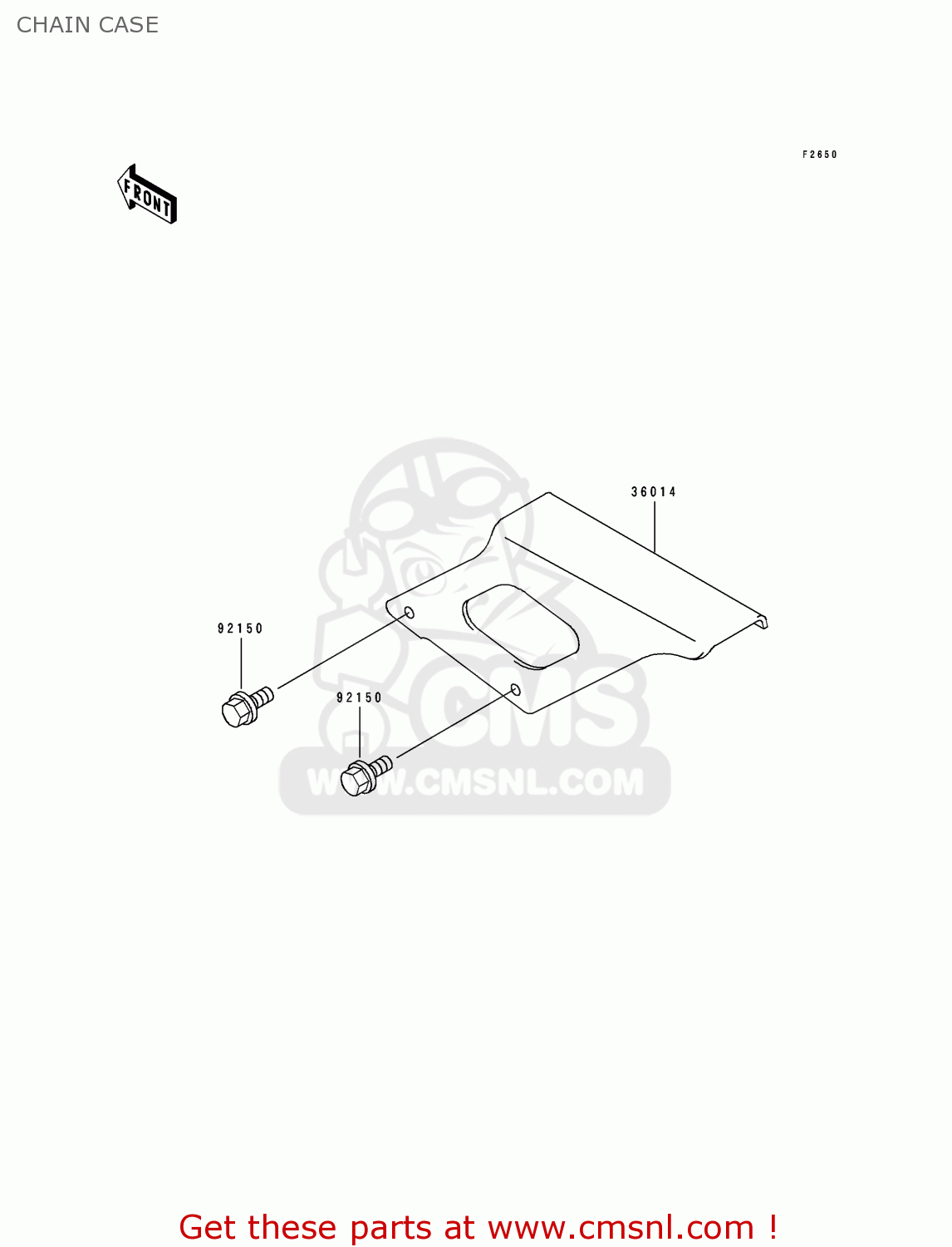 CHAIN CASE ZX750K1 NINJA ZX7R 1991 USA CALIFORNIA CANADA