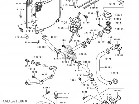 RADIATOR - ZX750K1 NINJA ZX7R 1991 USA CALIFORNIA CANADA