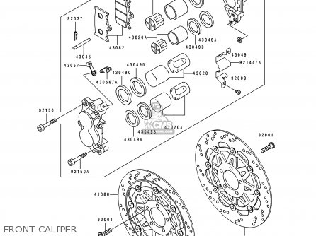 FRONT CALIPER - ZX750K1 NINJA ZX7R 1991 USA CALIFORNIA CANADA