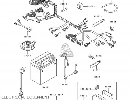 ELECTRICAL EQUIPMENT - ZX750K1 NINJA ZX7R 1991 USA CALIFORNIA CANADA