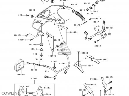 COWLING - ZX750K1 NINJA ZX7R 1991 USA CALIFORNIA CANADA