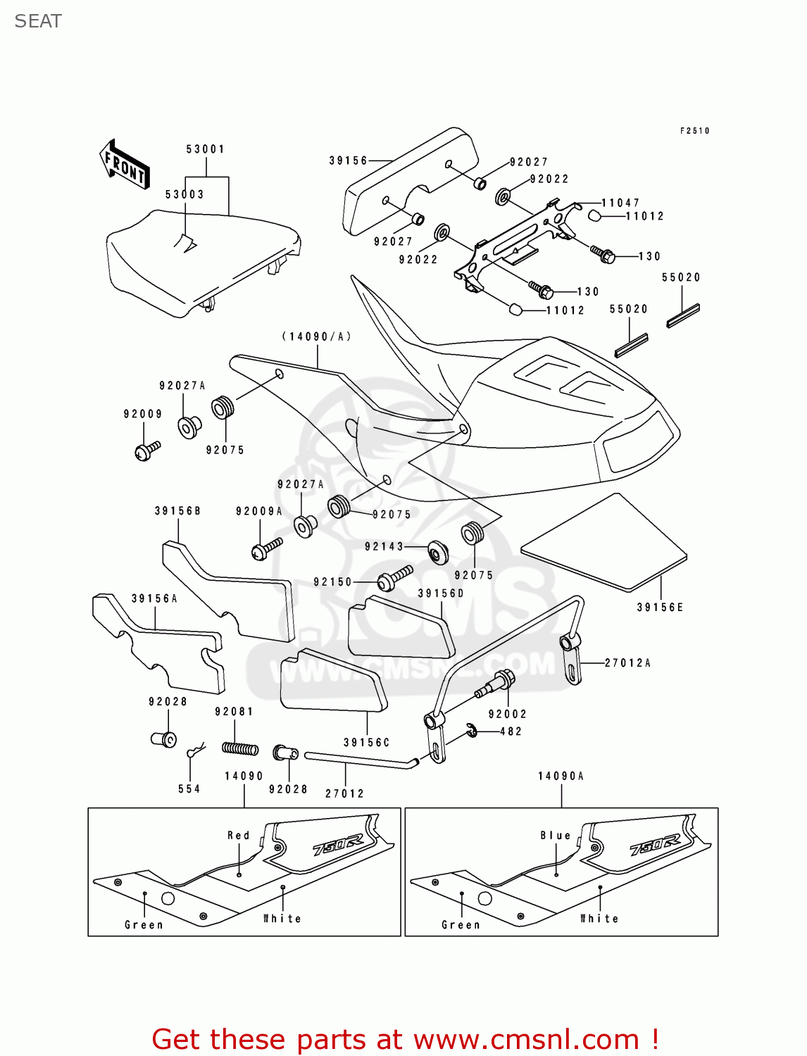 SEAT ZX750K1 ZXR750R 1991 EUROPE UK FR AR FG IT NR SP