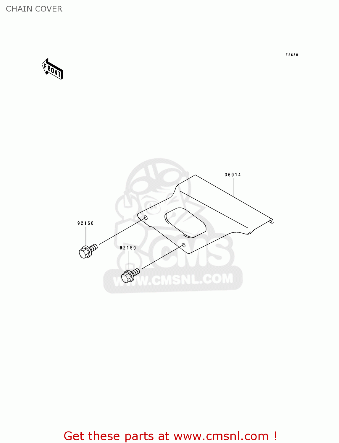 CHAIN COVER ZX750K1 ZXR750R 1991 EUROPE UK FR AR FG IT NR SP