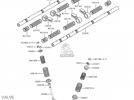 VALVE - ZX750K1 ZXR750R 1991 EUROPE UK FR AR FG IT NR SP