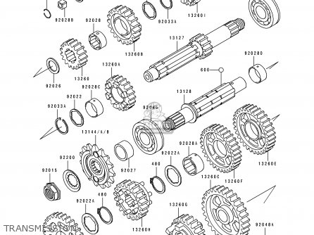 TRANSMISSION - ZX750K1 ZXR750R 1991 EUROPE UK FR AR FG IT NR SP