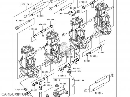 CARBURETOR - ZX750K1 ZXR750R 1991 EUROPE UK FR AR FG IT NR SP