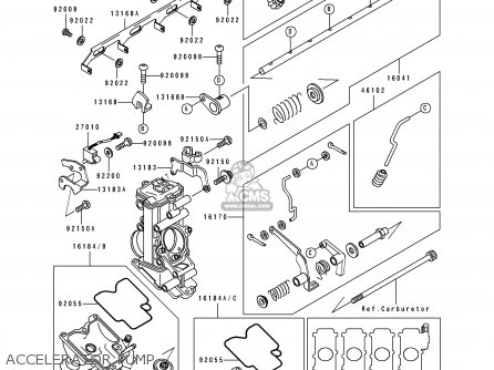 ACCELERATOR PUMP - ZX750K1 ZXR750R 1991 EUROPE UK FR AR FG IT NR SP