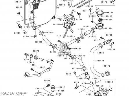 RADIATOR - ZX750K1 ZXR750R 1991 EUROPE UK FR AR FG IT NR SP