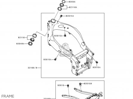 FRAME - ZX750K1 ZXR750R 1991 EUROPE UK FR AR FG IT NR SP