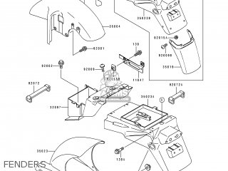 FENDERS - ZX750K1 ZXR750R 1991 EUROPE UK FR AR FG IT NR SP
