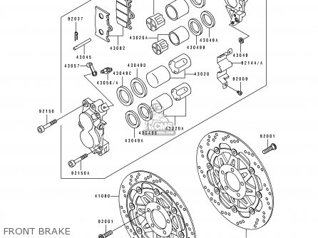 FRONT BRAKE - ZX750K1 ZXR750R 1991 EUROPE UK FR AR FG IT NR SP