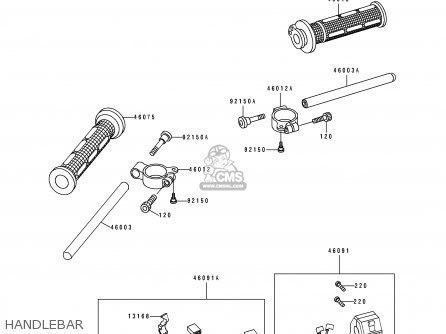 HANDLEBAR - ZX750K1 ZXR750R 1991 EUROPE UK FR AR FG IT NR SP