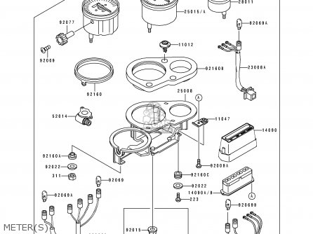 METER(S) - ZX750K1 ZXR750R 1991 EUROPE UK FR AR FG IT NR SP