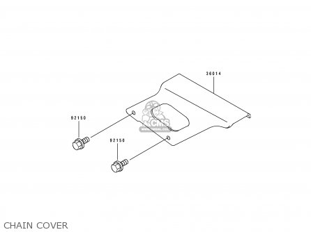 CHAIN COVER - ZX750K1 ZXR750R 1991 EUROPE UK FR AR FG IT NR SP