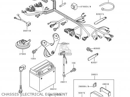 CHASSIS ELECTRICAL EQUIPMENT - ZX750K1 ZXR750R 1991 EUROPE UK FR AR FG IT NR SP