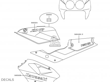 DECALS - ZX750K1 ZXR750R 1991 EUROPE UK FR AR FG IT NR SP