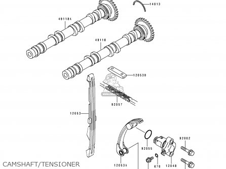 CAMSHAFT/TENSIONER - ZX750K2 NINJA ZX7R 1992 USA CALIFORNIA CANADA