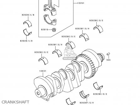 CRANKSHAFT - ZX750K2 NINJA ZX7R 1992 USA CALIFORNIA CANADA