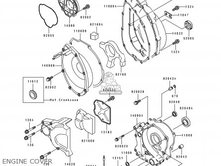 ENGINE COVER - ZX750K2 NINJA ZX7R 1992 USA CALIFORNIA CANADA