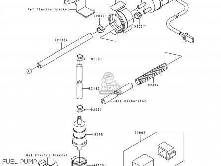 FUEL PUMP - ZX750K2 NINJA ZX7R 1992 USA CALIFORNIA CANADA