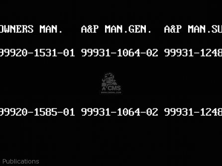 Publications - ZX750K2 NINJA ZX7R 1992 USA CALIFORNIA CANADA