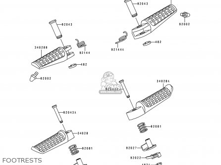 FOOTRESTS - ZX750L1 NINJA ZX7 1993 USA CALIFORNIA CANADA