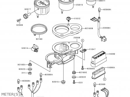 METER(S) - ZX750L1 NINJA ZX7 1993 USA CALIFORNIA CANADA