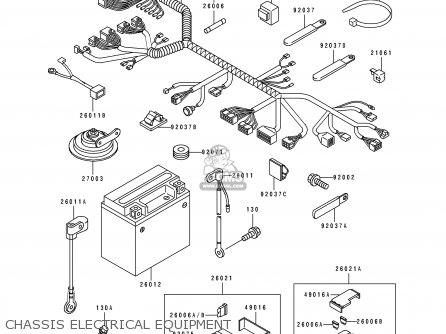 CHASSIS ELECTRICAL EQUIPMENT - ZX750L1 NINJA ZX7 1993 USA CALIFORNIA CANADA