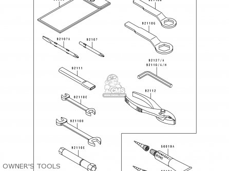 OWNER'S TOOLS - ZX750L1 NINJA ZX7 1993 USA CALIFORNIA CANADA