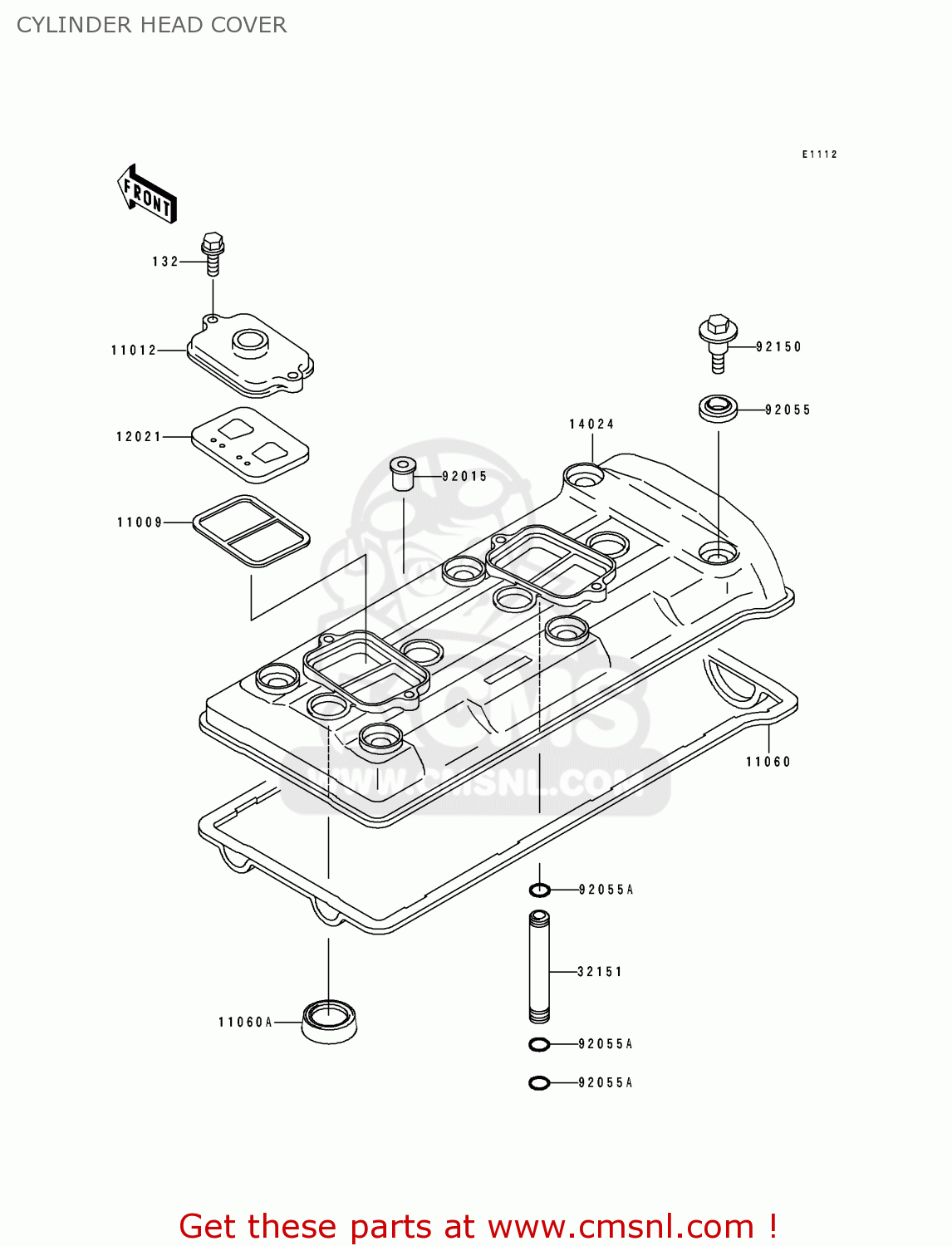 CYLINDER HEAD COVER ZX750L1 ZXR750 1993 EUROPE UK FR NL AR FG GR IT NR SD SP ST