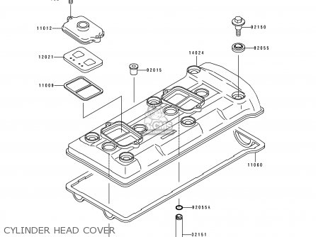 CYLINDER HEAD COVER - ZX750L1 ZXR750 1993 EUROPE UK FR NL AR FG GR IT NR SD SP ST