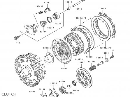 CLUTCH - ZX750L1 ZXR750 1993 EUROPE UK FR NL AR FG GR IT NR SD SP ST