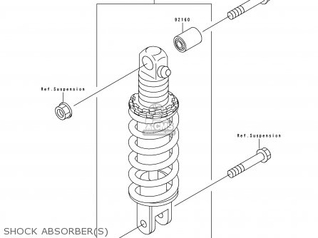 SHOCK ABSORBER(S) - ZX750L1 ZXR750 1993 EUROPE UK FR NL AR FG GR IT NR SD SP ST