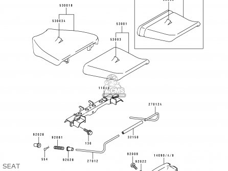 SEAT - ZX750L1 ZXR750 1993 EUROPE UK FR NL AR FG GR IT NR SD SP ST