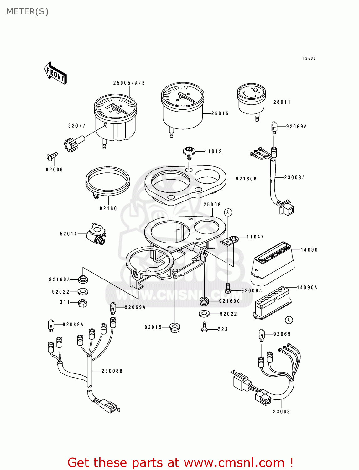 METER(S) ZX750L2 NINJA ZX7 1994 USA CALIFORNIA CANADA