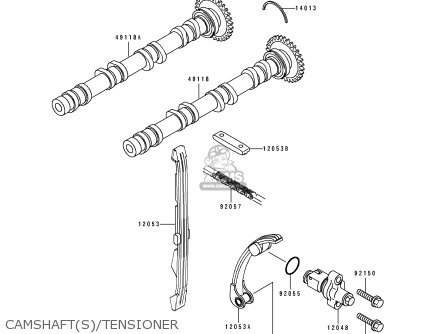 CAMSHAFT(S)/TENSIONER - ZX750L2 NINJA ZX7 1994 USA CALIFORNIA CANADA