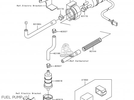 FUEL PUMP - ZX750L2 NINJA ZX7 1994 USA CALIFORNIA CANADA
