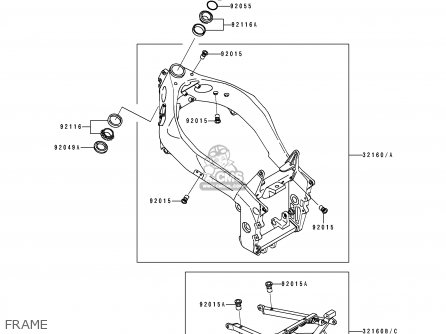 FRAME - ZX750L2 NINJA ZX7 1994 USA CALIFORNIA CANADA
