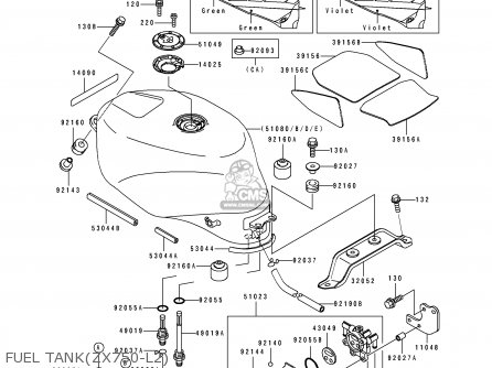 FUEL TANK(ZX750-L2) - ZX750L2 NINJA ZX7 1994 USA CALIFORNIA CANADA