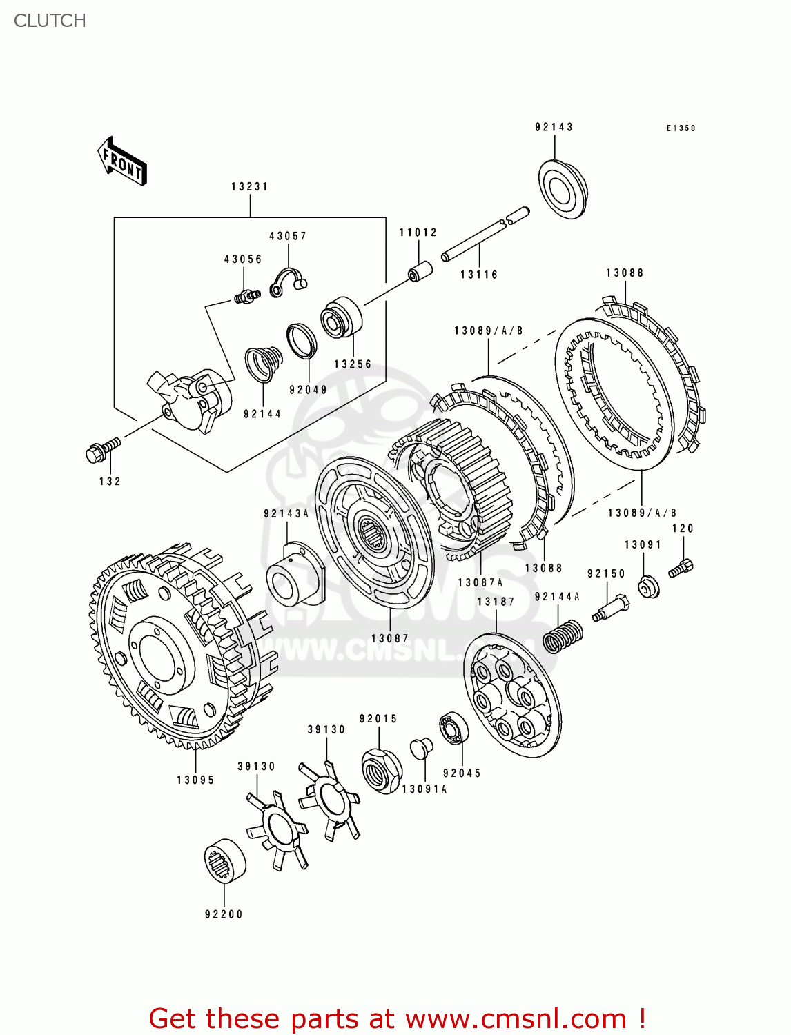 CLUTCH ZX750L2 ZXR750 1994 EUROPE UK FR NL AR FG GR IT NR SP ST