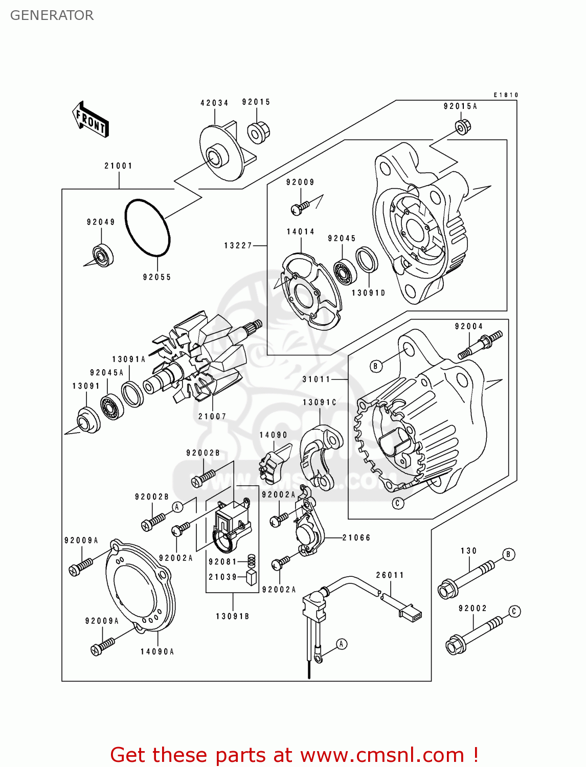 GENERATOR ZX750L2 ZXR750 1994 EUROPE UK FR NL AR FG GR IT NR SP ST