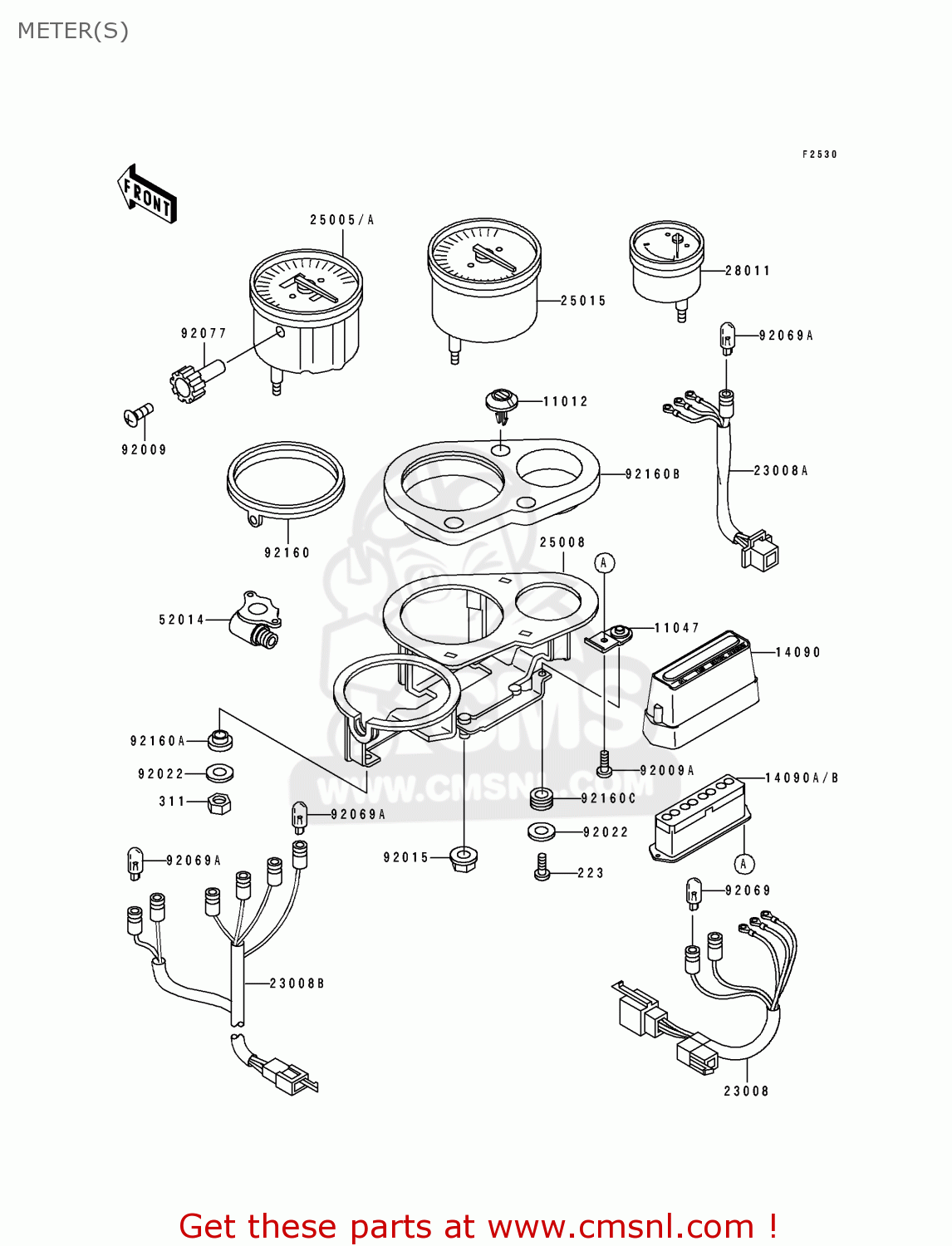 METER(S) ZX750L2 ZXR750 1994 EUROPE UK FR NL AR FG GR IT NR SP ST