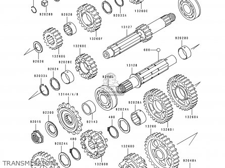 TRANSMISSION - ZX750L2 ZXR750 1994 EUROPE UK FR NL AR FG GR IT NR SP ST