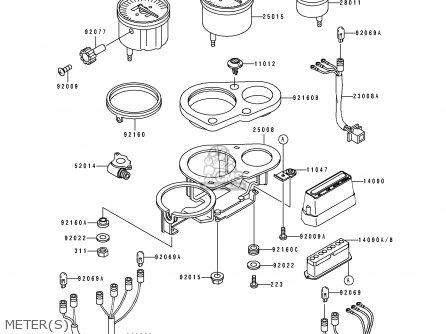 METER(S) - ZX750L2 ZXR750 1994 EUROPE UK FR NL AR FG GR IT NR SP ST