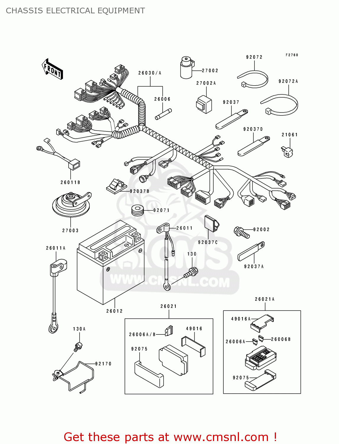 CHASSIS ELECTRICAL EQUIPMENT ZX750L3 NINJA ZX7 1995 USA CALIFORNIA CANADA