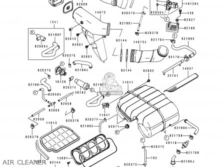 AIR CLEANER - ZX750L3 NINJA ZX7 1995 USA CALIFORNIA CANADA