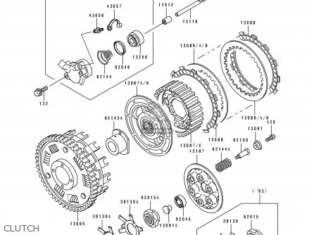 CLUTCH - ZX750L3 NINJA ZX7 1995 USA CALIFORNIA CANADA