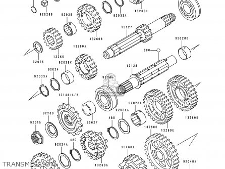 TRANSMISSION - ZX750L3 NINJA ZX7 1995 USA CALIFORNIA CANADA