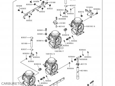 CARBURETOR - ZX750L3 NINJA ZX7 1995 USA CALIFORNIA CANADA
