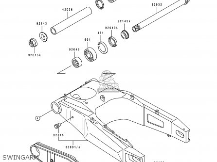 SWINGARM - ZX750L3 NINJA ZX7 1995 USA CALIFORNIA CANADA